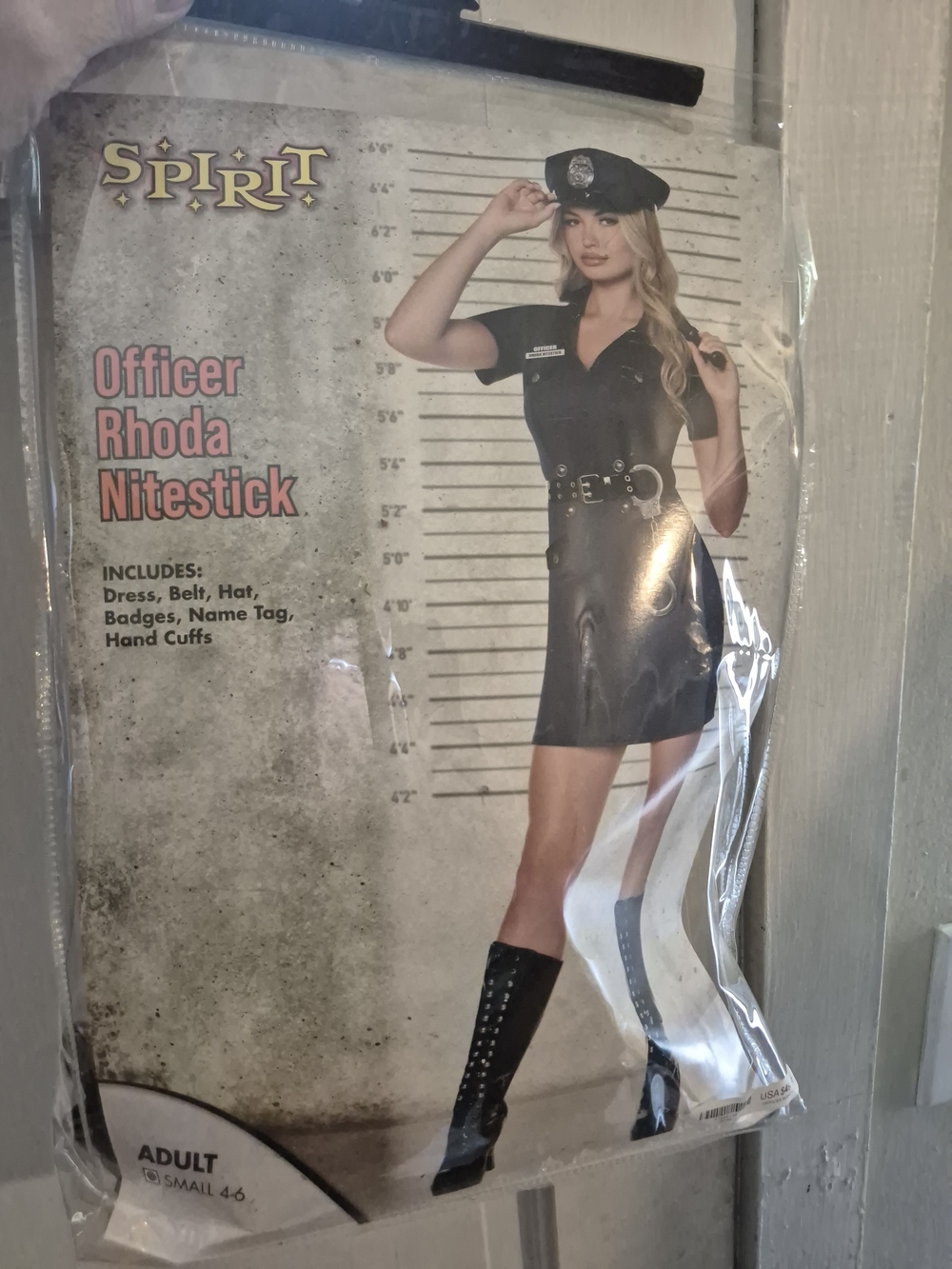 Spirit Officer Rhoda Nitestick Women’s Black Police Skirt Costume
